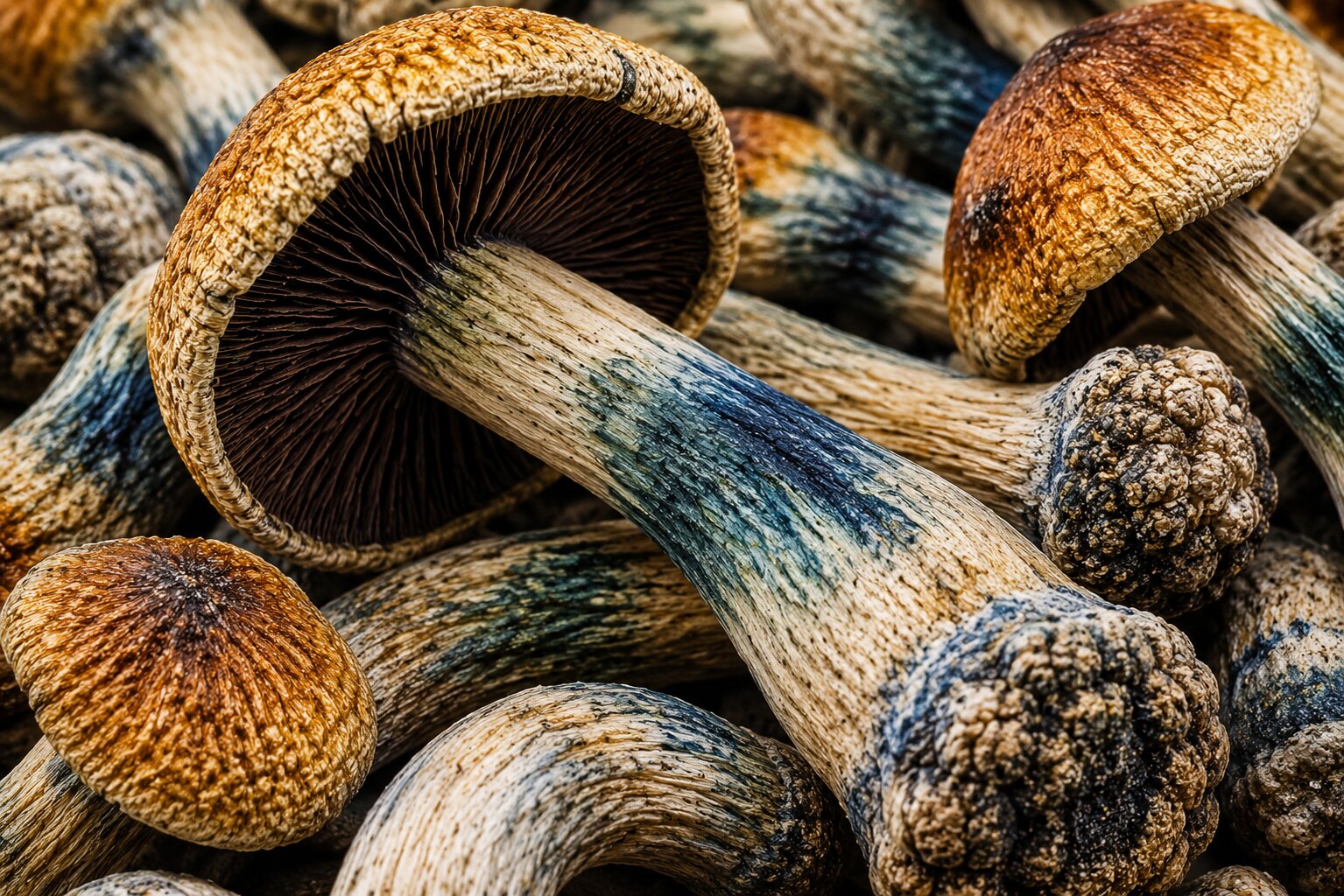 Amazonian Psilocybe cubensis mushrooms