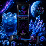 blue raspberry shroom tea drink