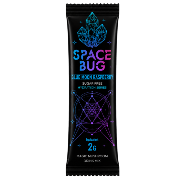 blue raspberry shroom tea drink