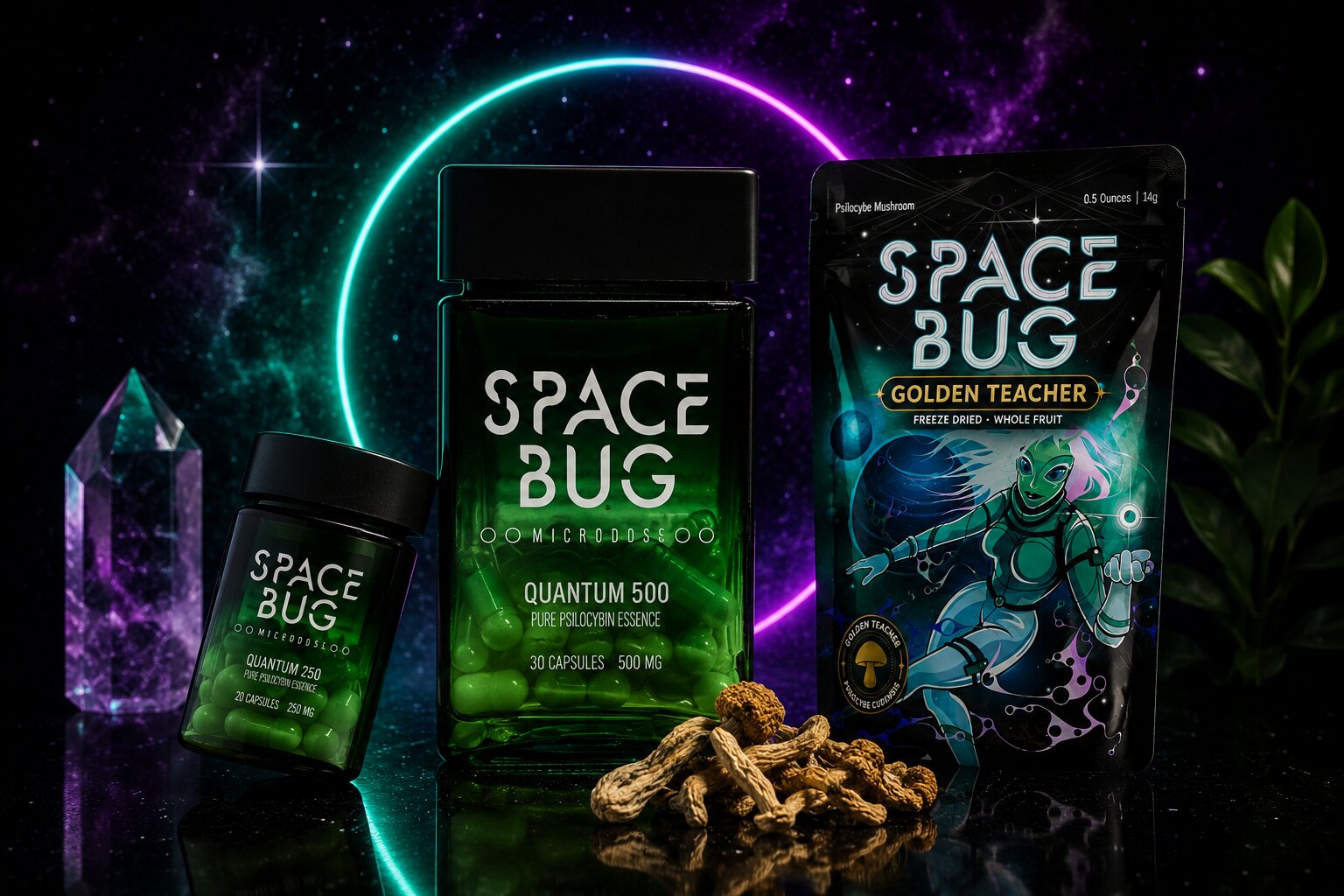 Space Bug mushroom products