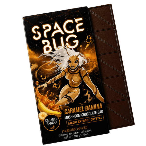 Caramel Banana Mushroom Chocolate Bar