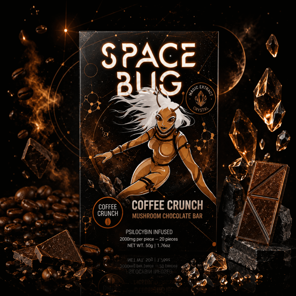 coffee crunch shroom chocolate bar