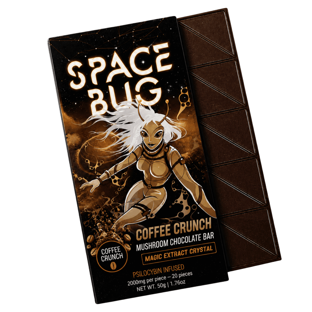 coffee crunch shroom chocolate bar