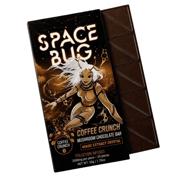 coffee crunch shroom chocolate bar
