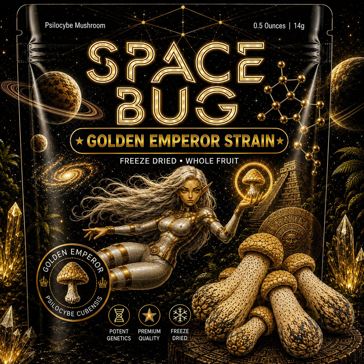 Golden Emperor and Golden Teacher mushroom lineage