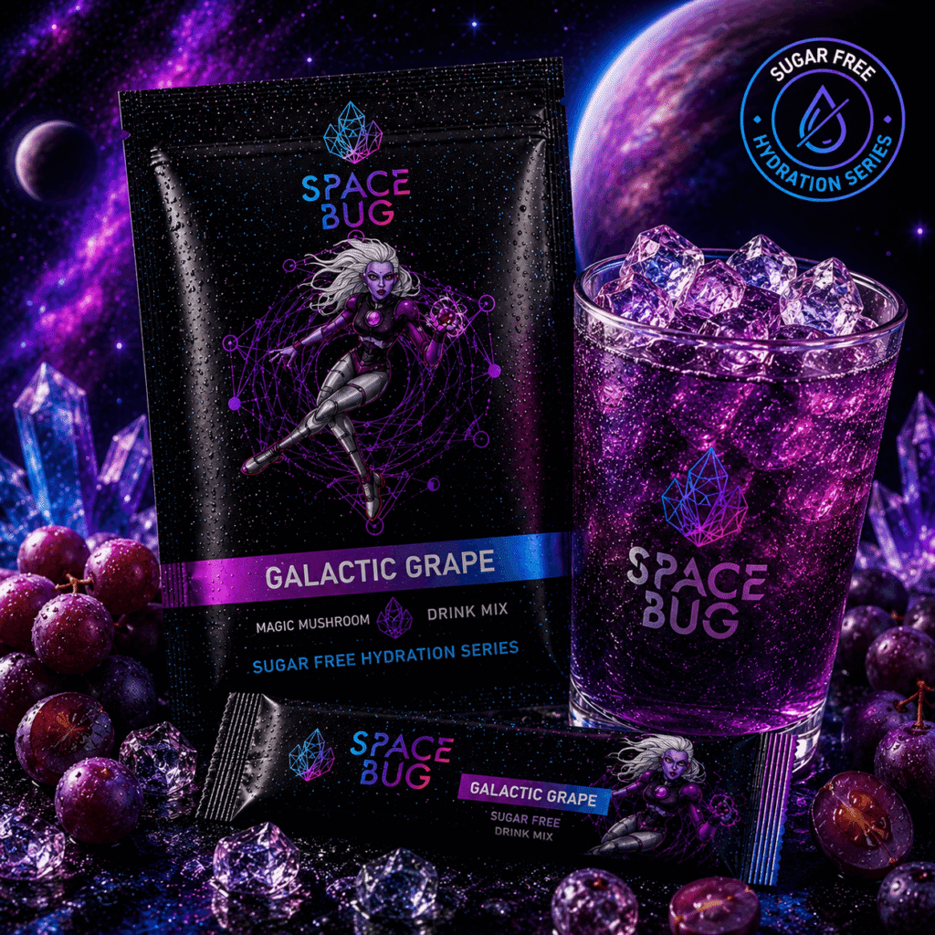 Galactic grape magic mushroom drink mix