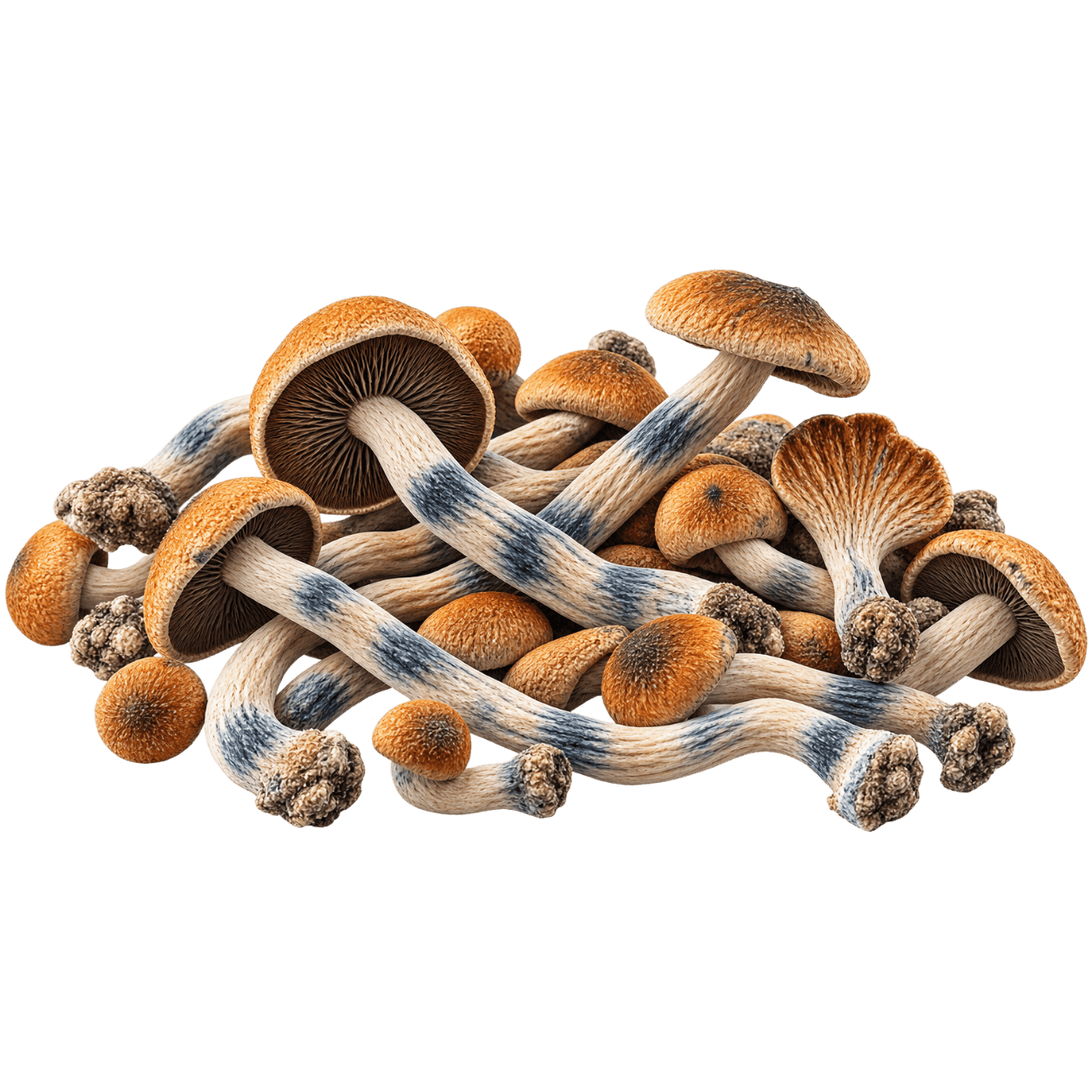 Close-up of traditionally dried Malabar mushrooms