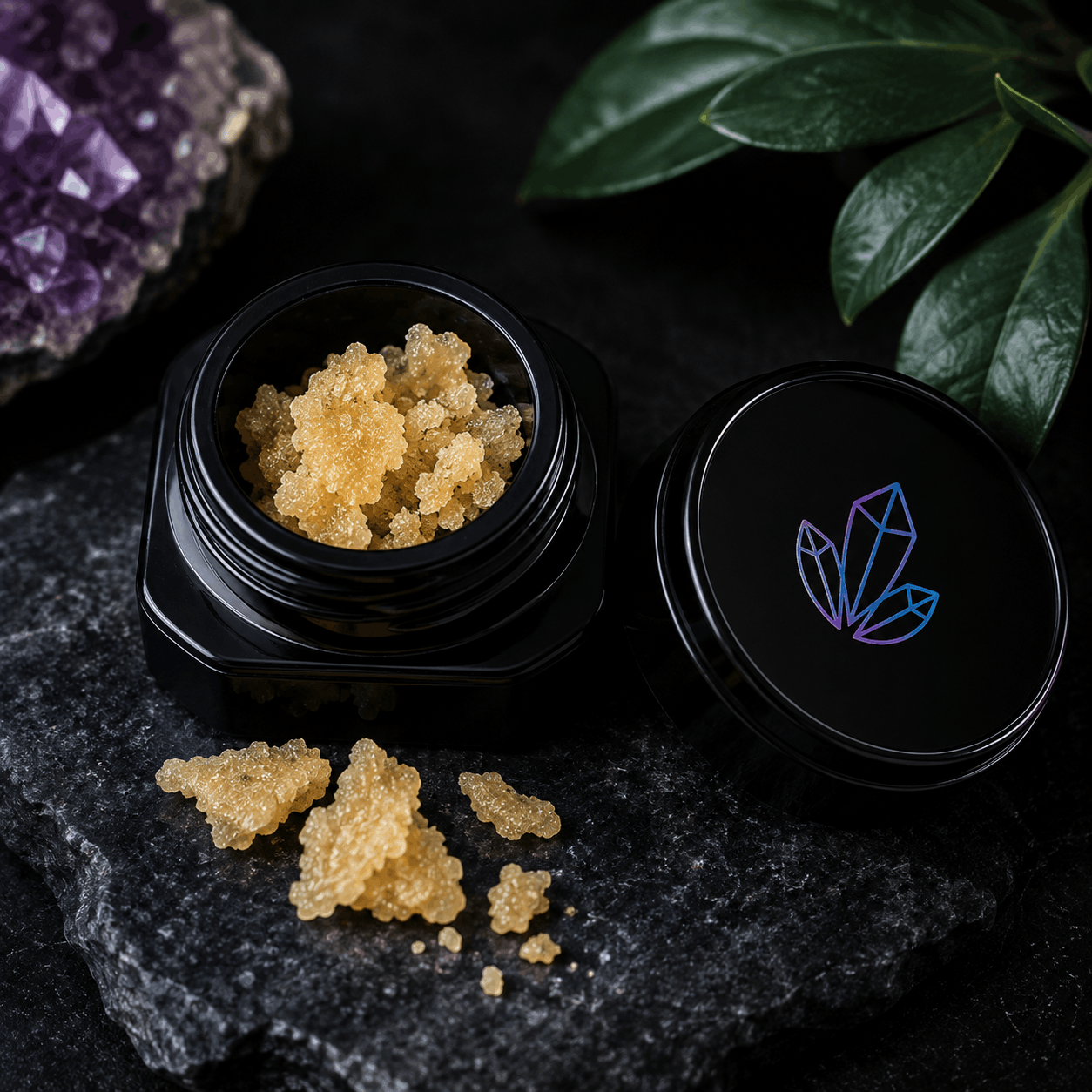Close-up of Space Bug psilocybin microdose Magic Extract Crystal