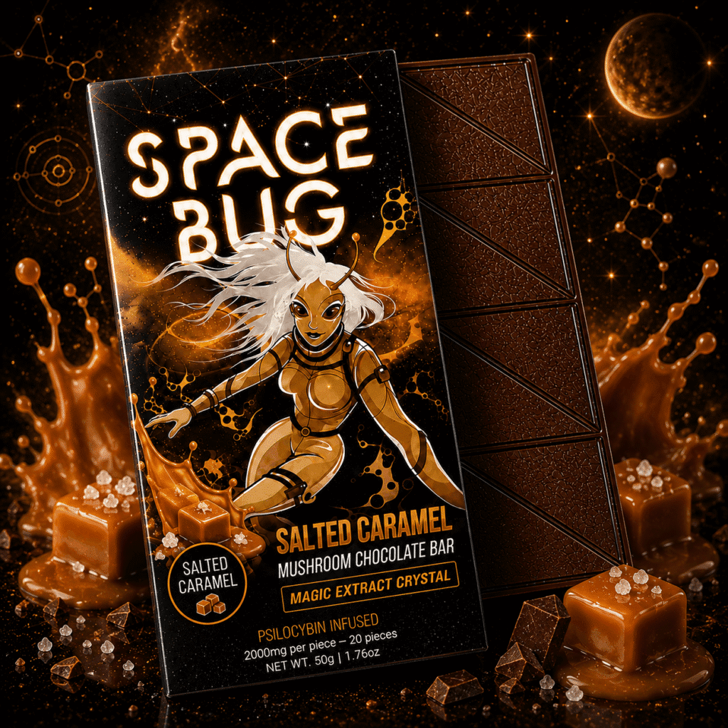 Salted Caramel Mushroom Chocolate Bar