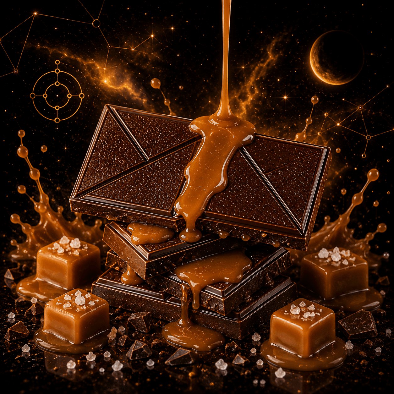 Space Bug Salted Caramel Mushroom Chocolate Bar