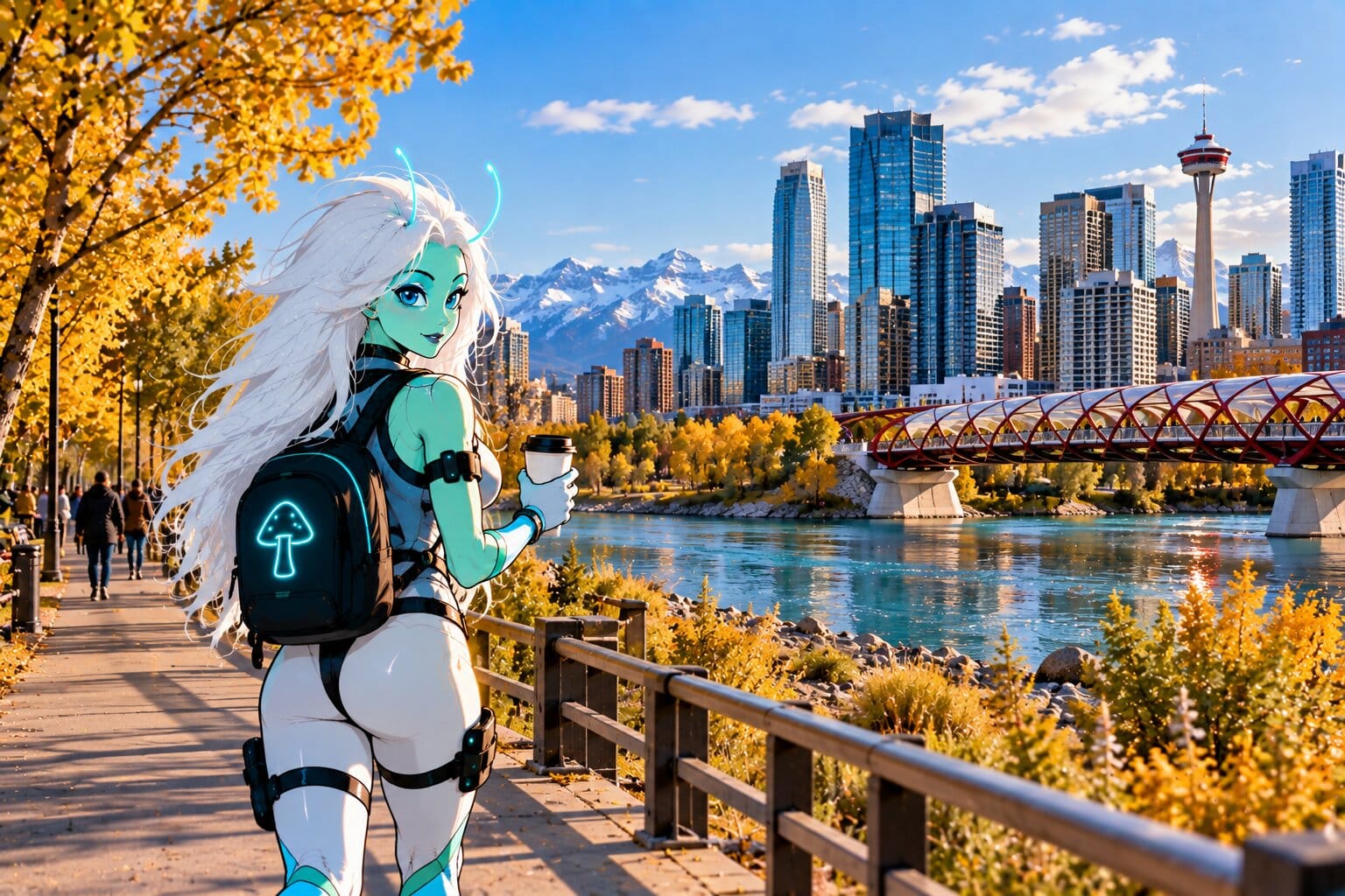 Calgary skyline and surrounding Alberta landscape