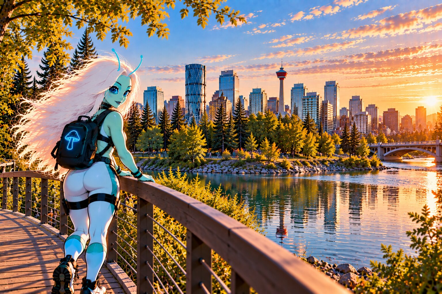 Prince's Island Park and Calgary skyline