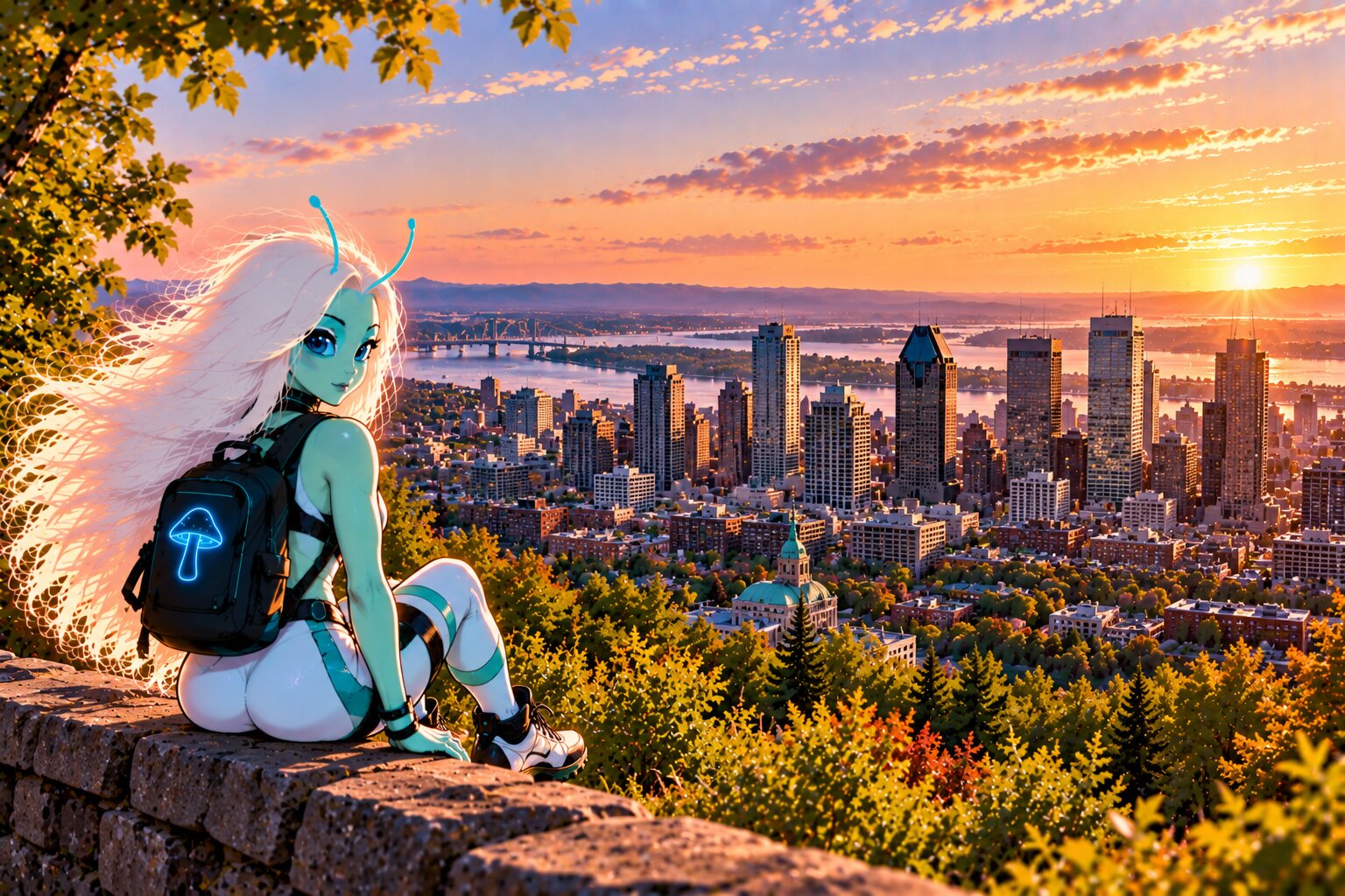 Montreal skyline and Mount Royal