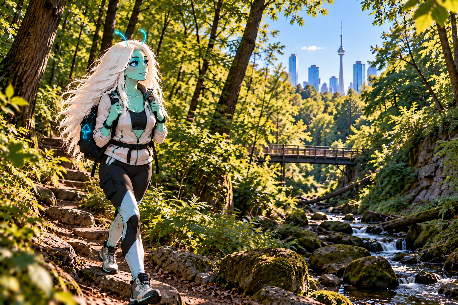 Forest trail in Toronto's ravine system
