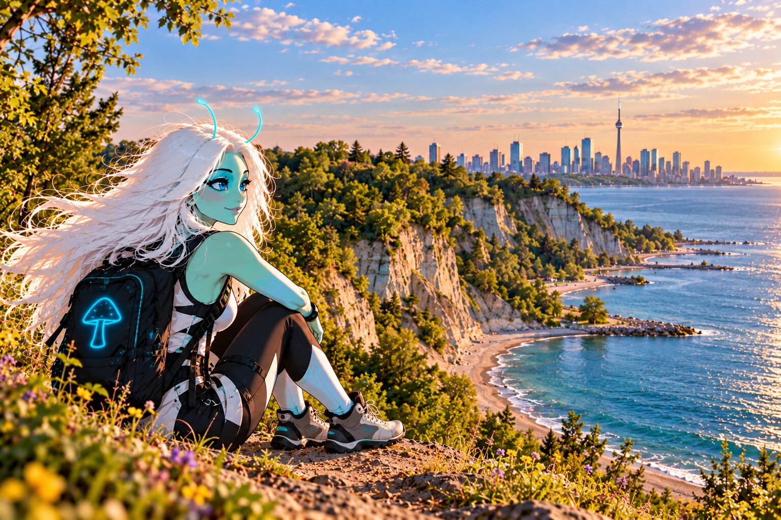 Scarborough Bluffs and Lake Ontario in Toronto